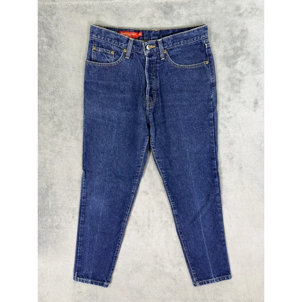 Vintage Banana Republic Jeans Womens 6 Blue Tapered Button Fly Denim Made In USA